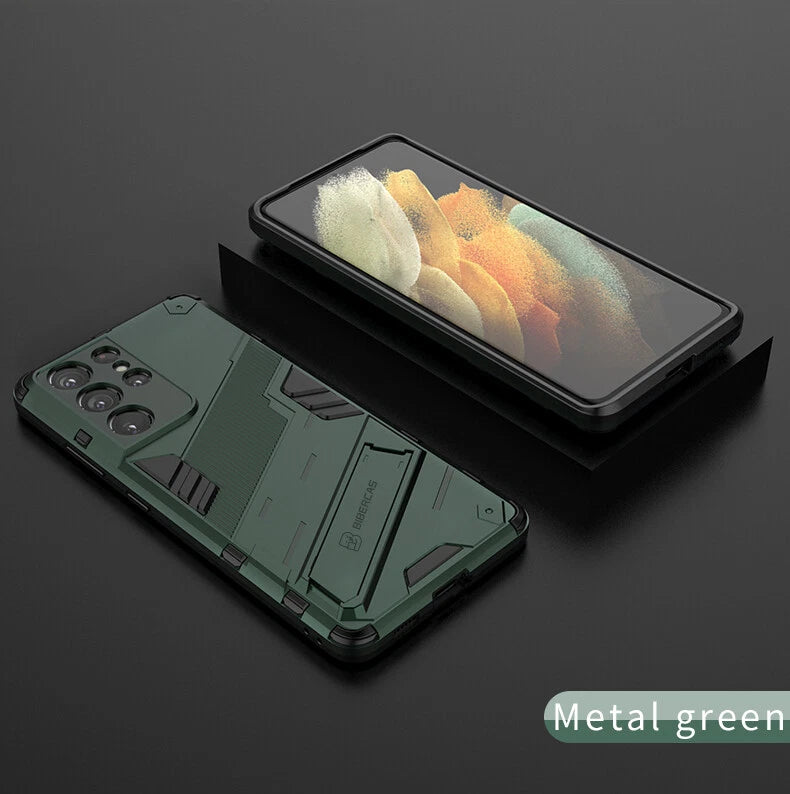 Shockproof Rubber Stand Hybrid Case Cover for Samsung S23 FE S25/S22+/S24 Ultra