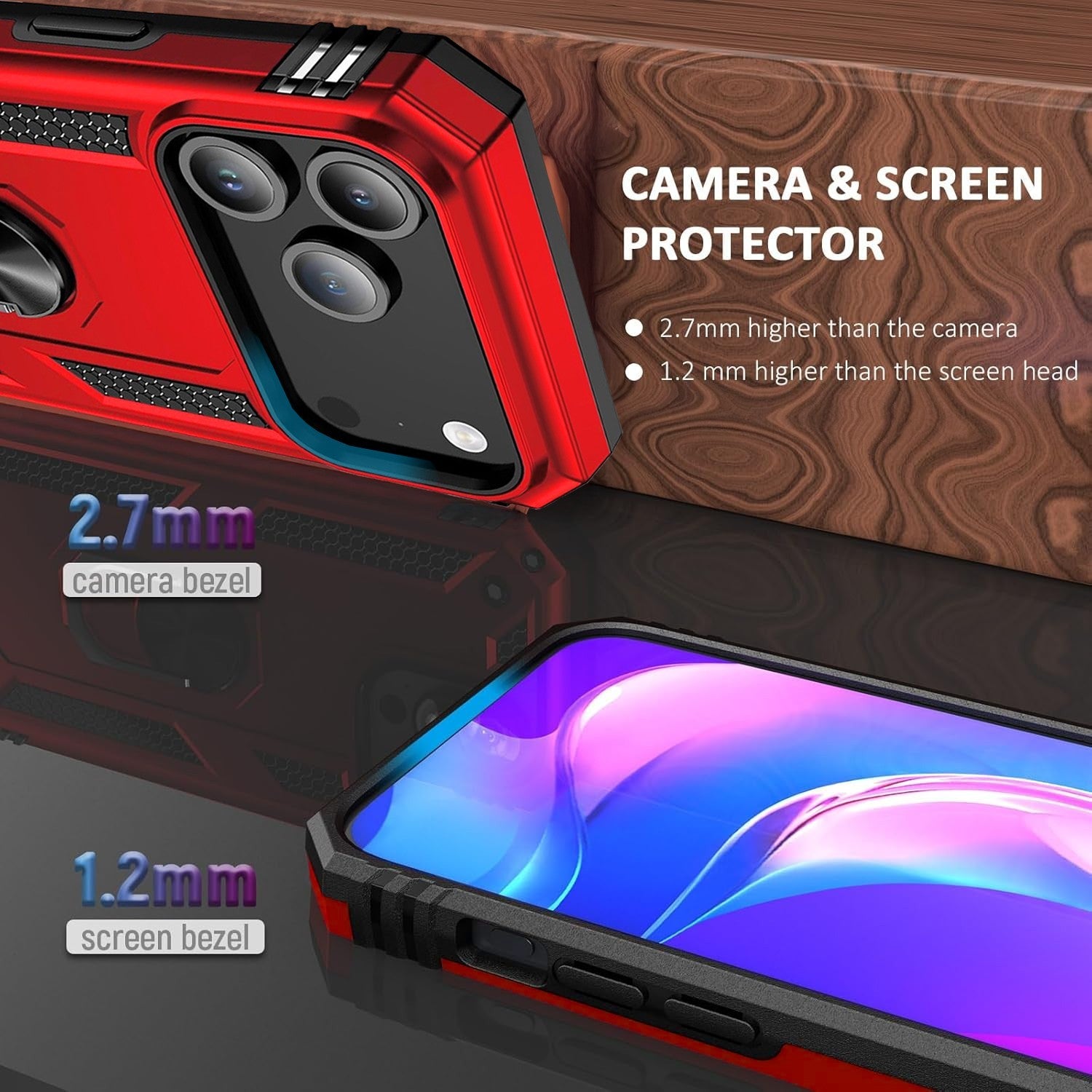 For iPhone 17 Pro Max Case Air 16 Phone Cover Shockproof Rugged +Tempered Glass