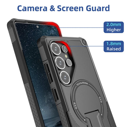 For Samsung Galaxy S25 Ultra S24 A17 A16 A25 A36 Shockpoof Mag Safe Stand Case
