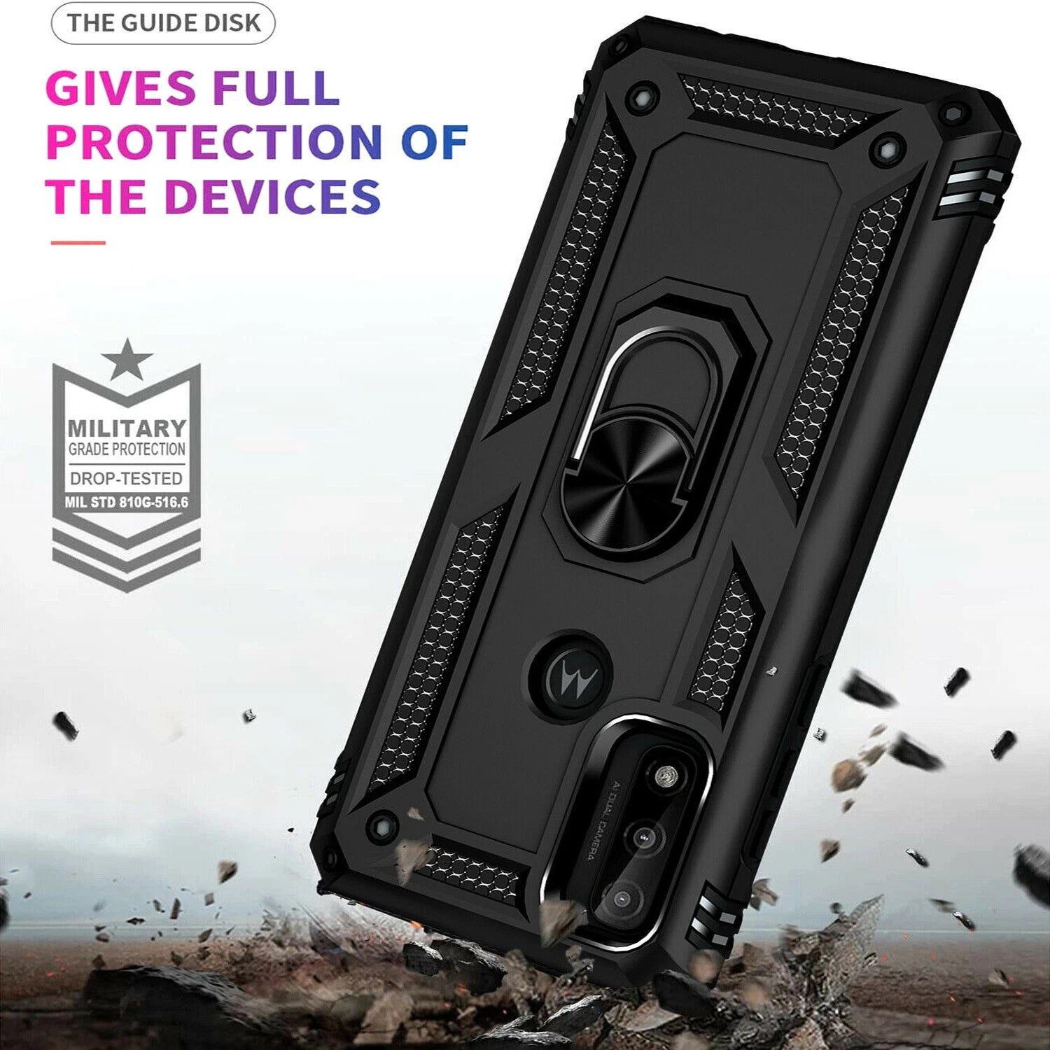 For Motorola Moto G Play 2024 Case /2023 Phone Cover Shockproof + Tempered Glass