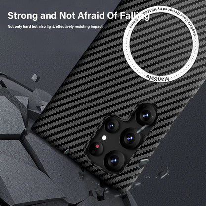 For Samsung Galaxy S25 Ultra S24 S23S22 MagSafe Case Magnetic Carbon Fiber Cover