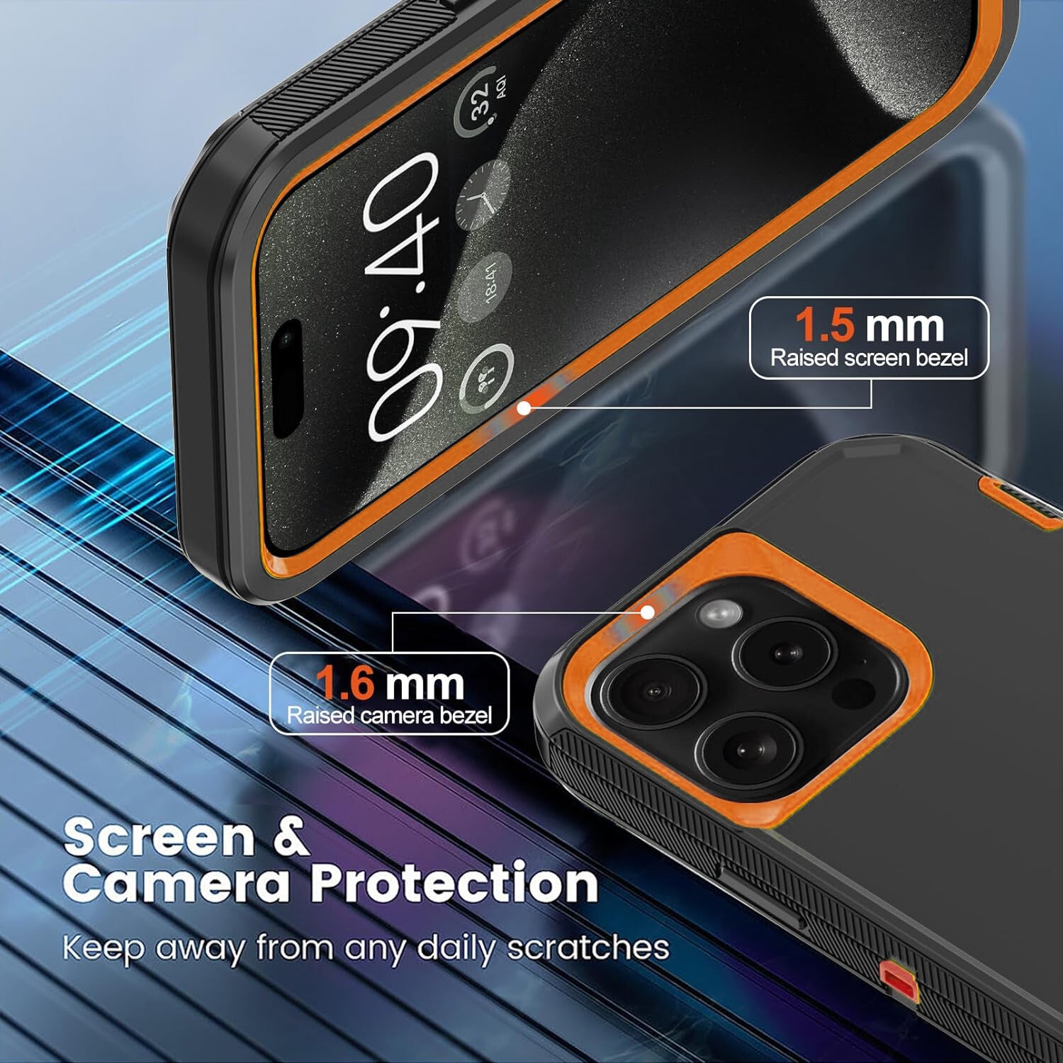 For iPhone 13 Case /13 Pro Max/Mini/Pro/ Phone Cover Shockproof + Tempered Glass