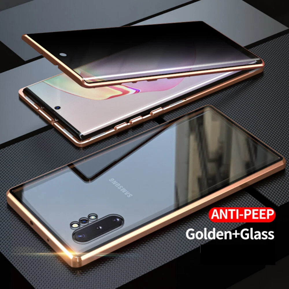 For Samsung Galaxy S25 Ultra S24+ S23 S22 S21 360�� Anti-Spy Magnetic Glass 