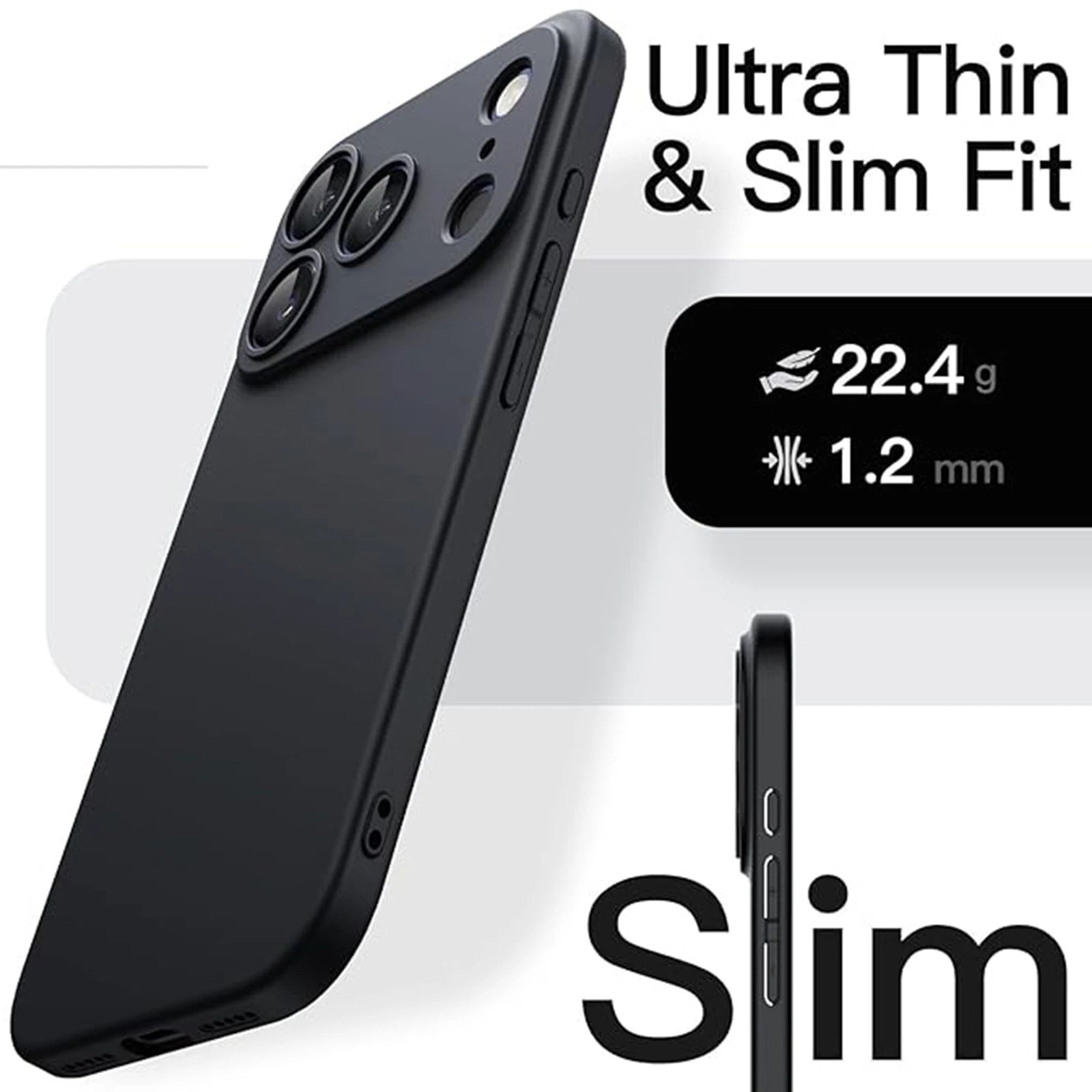 For iPhone 16 15 14 17 Pro Max 13 12 Slim Matte Hard Ultra-thin Phone Case Cover