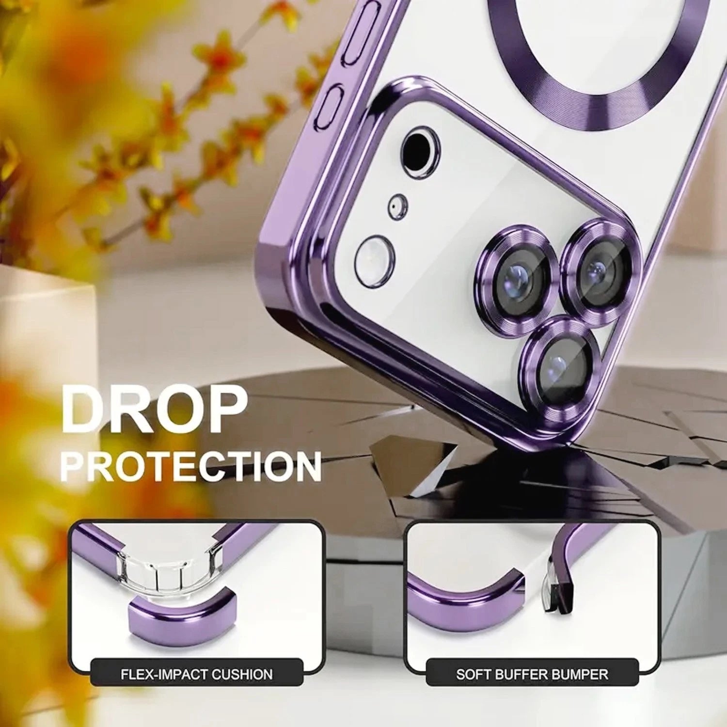 For iPhone 16 Pro Max Case 15 14 13 Phone Cover Shockproof Rugged+Tempered Glass