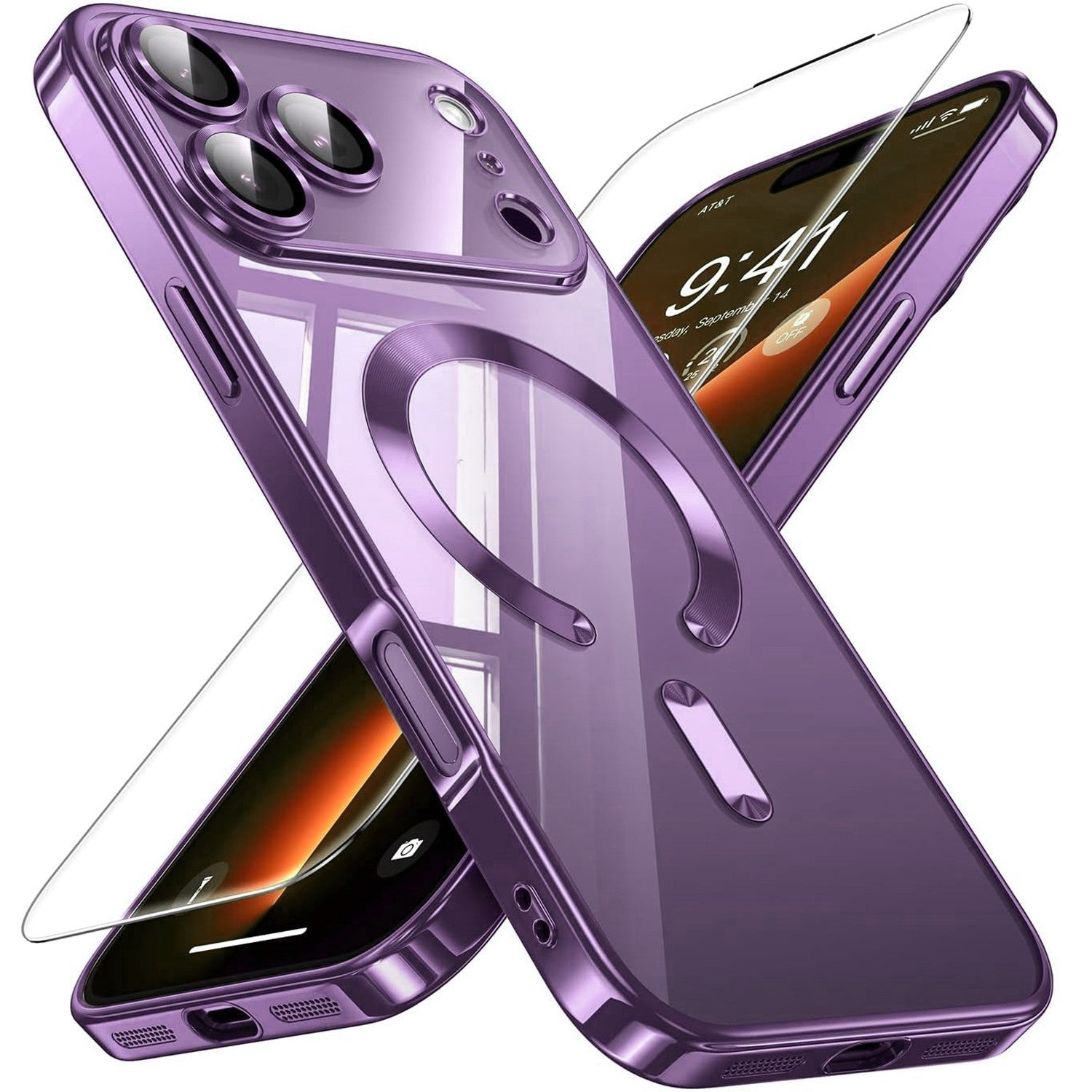 For For iPhone 17 Pro Max 17 Air 16 Case Shockproof Phone Cover + Tempered Glass