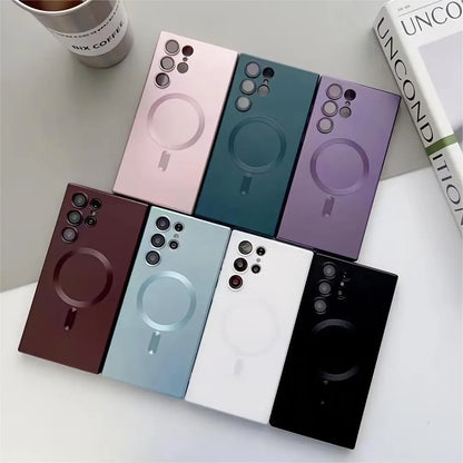 For Samsung Galaxy S25 S23 S24 Ultra S22 S21 Mag Safe Magnetic Case Lens Cover