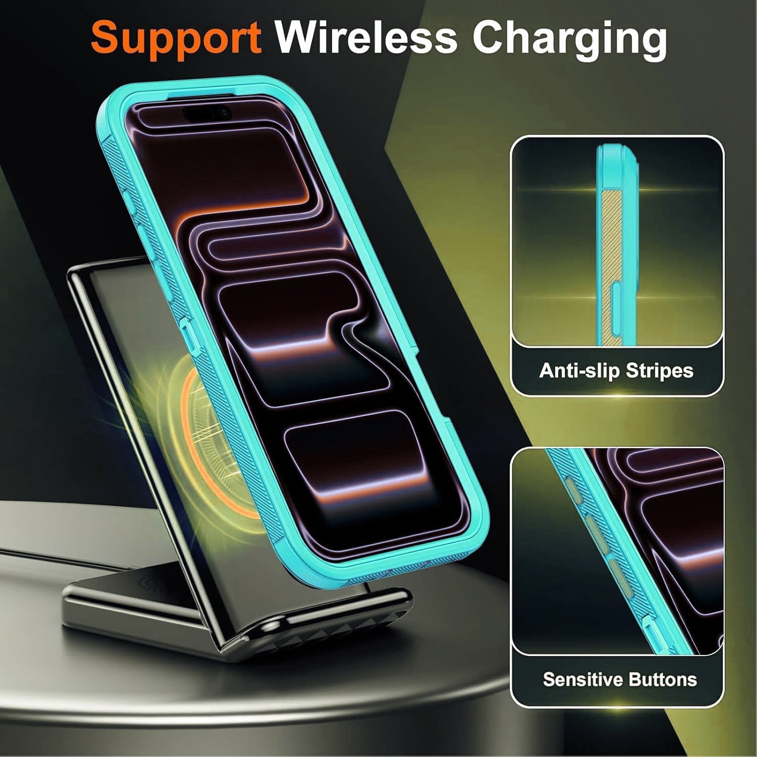 For iPhone 17 Pro Max Case /17 Pro/16 Phone Cover Fit OtterBox + Tempered Glass