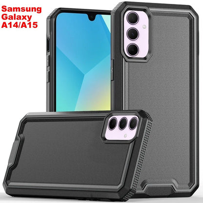 For Samsung Galaxy A16 A14 A15 A54 5G Phone Case PC+TPU Cover +Tempered Glass