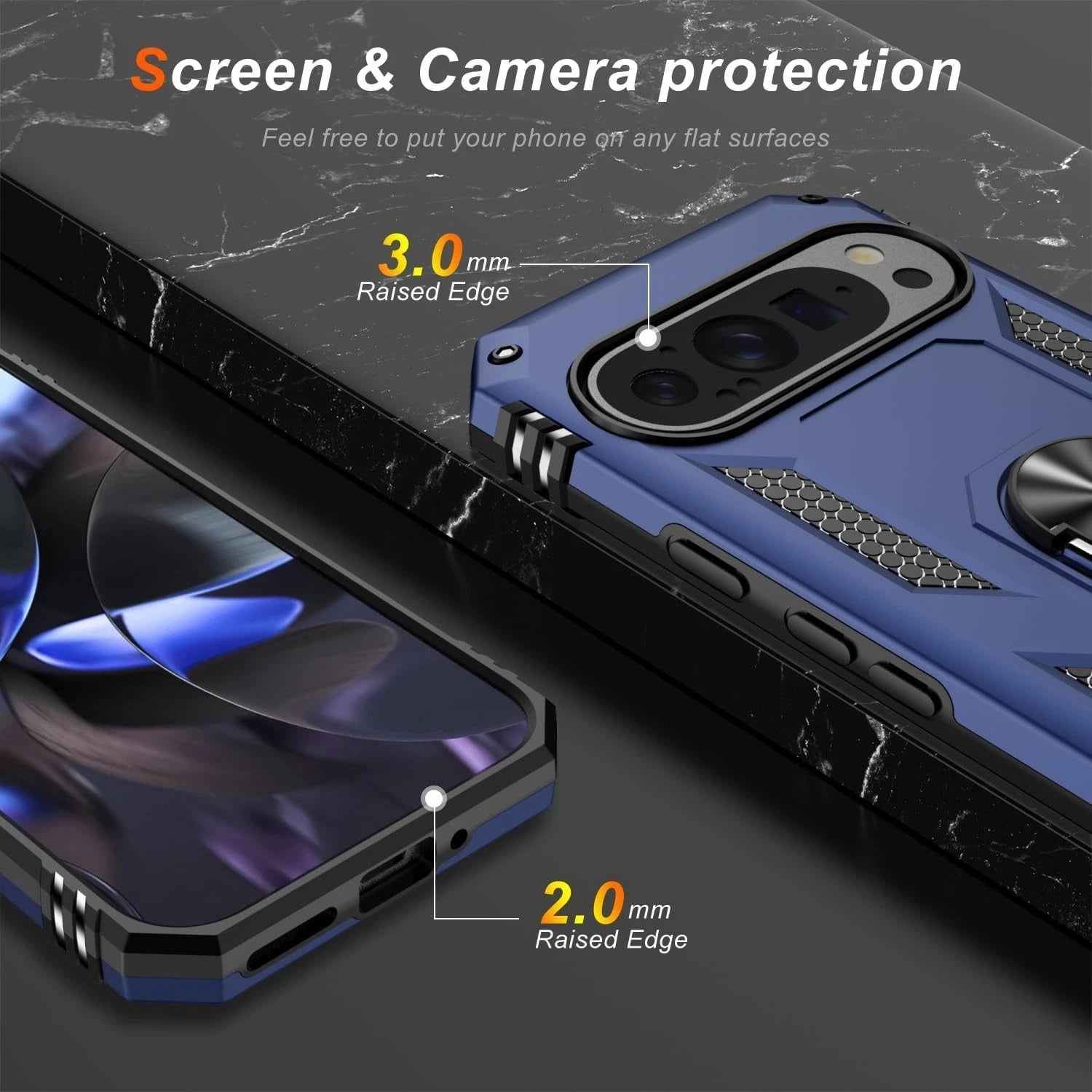 For Google Pixel 9A Case /9 Pro XL/8A/7 Phone Cover Shockproof + Tempered Glass