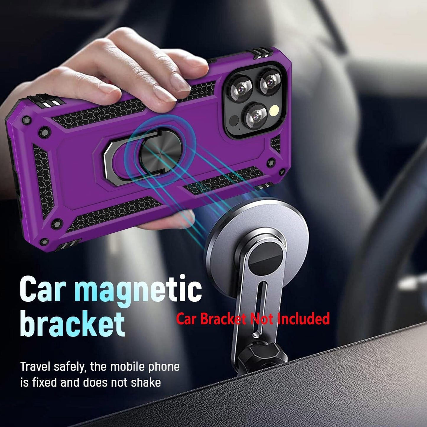 For iPhone 13 Case/13 Pro Max/13 Mini Phone Cover Shockproof + Tempered Glass