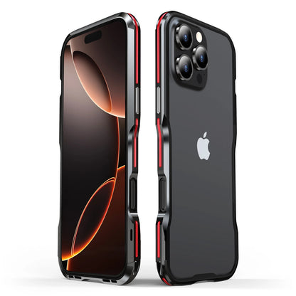 For iPhone 17 Pro Max 16e 16 15 14 13 12 Shockproof Metal Aluminum Bumper Case