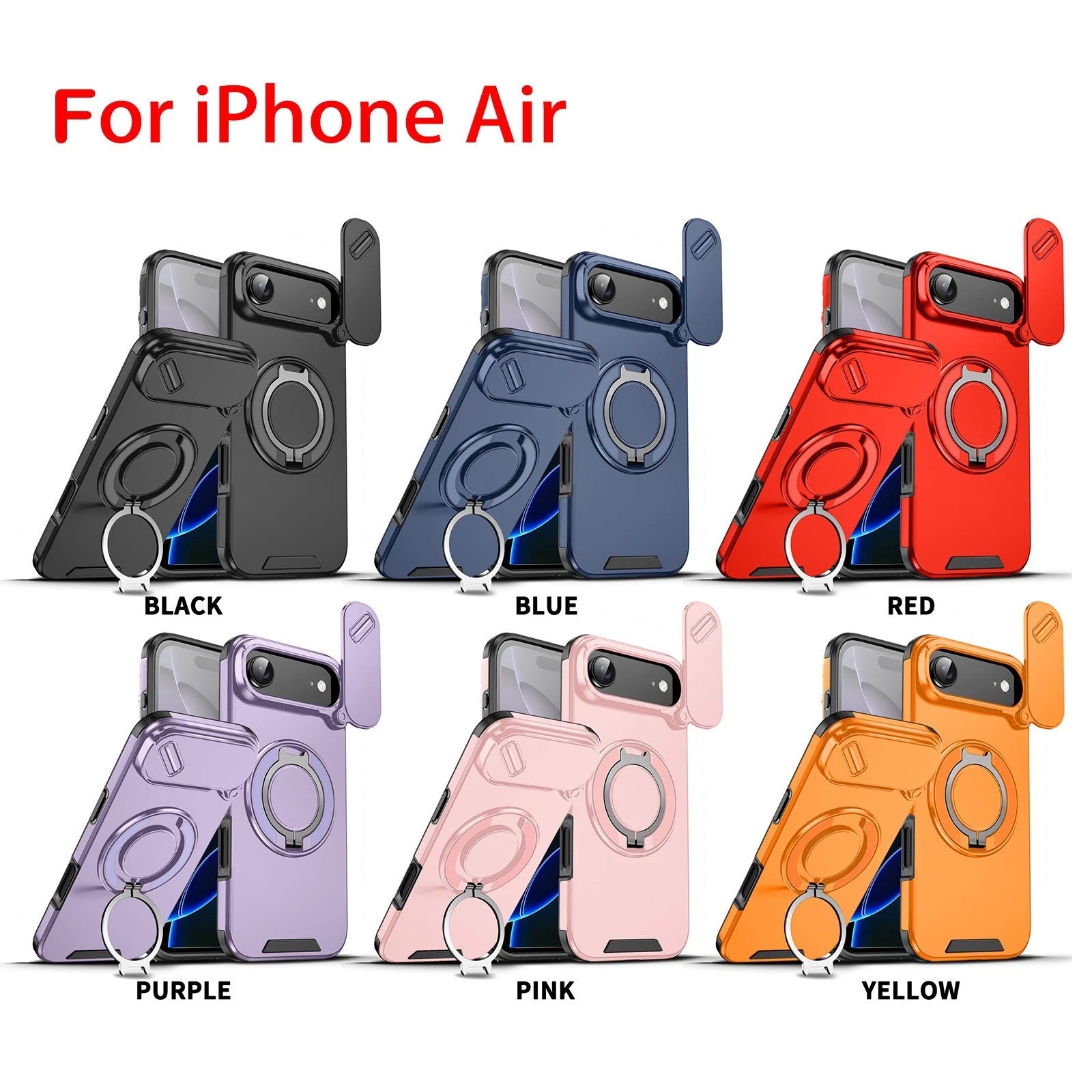 For iPhone 17 16 Pro Max 15 14 13 12 11 Rugged Magnetic Case w Ring Camera Cover