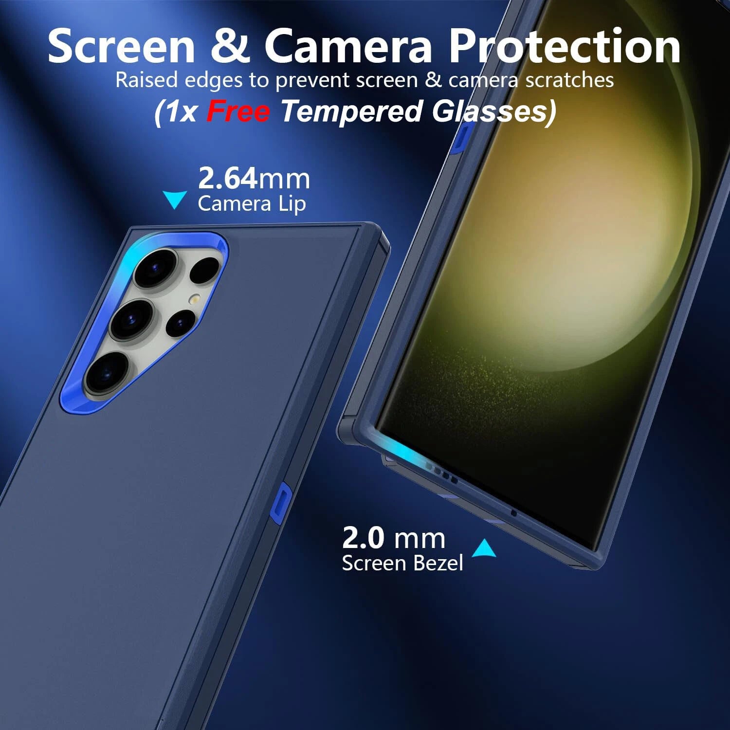 For Samsung Galaxy S25 Ultra 24 23 22 + Shockproof Case Cover+Screen Protector