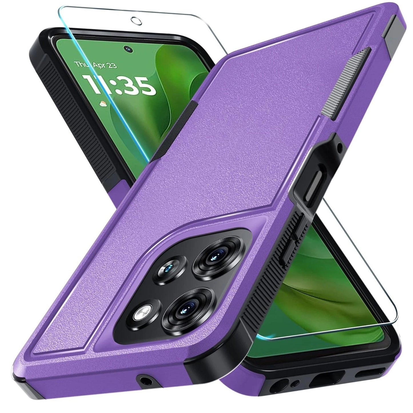 For Motorola Moto G 2025 Case Shockproof Phone Cover + Tempered Glass Screen