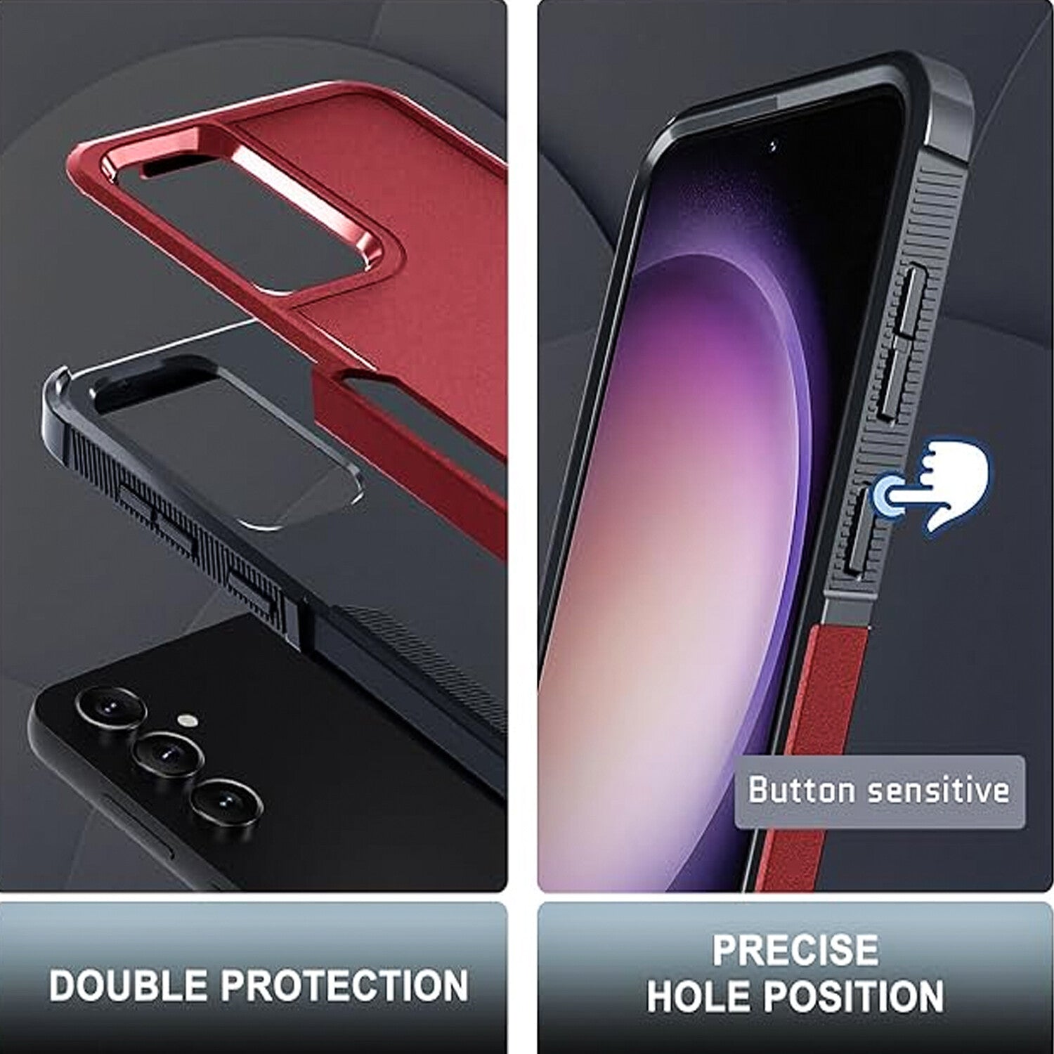 For Samsung Galaxy S25 Ultra Case S25/S24/S23/FE/ Phone Cover + Tempered Glass