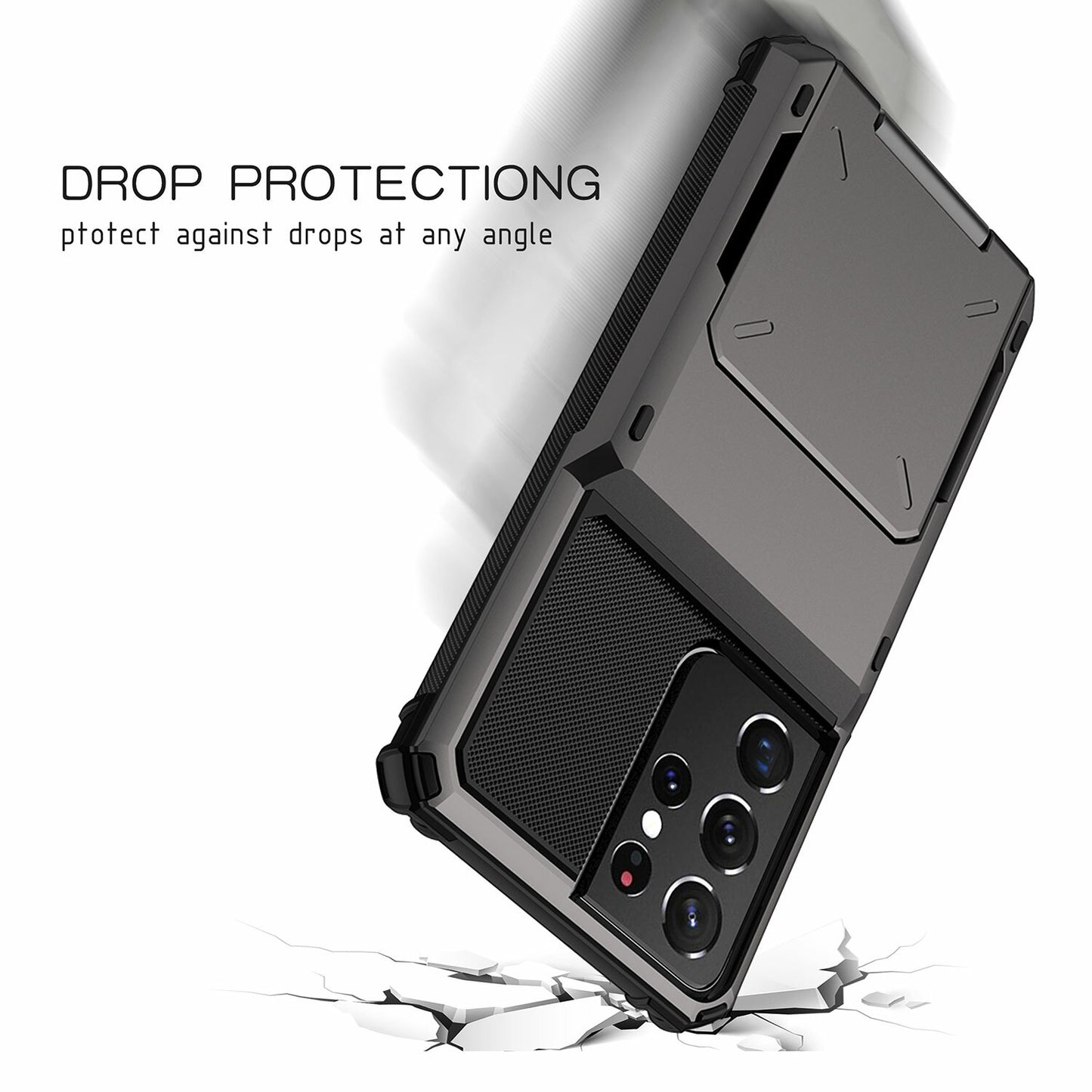 For Samsung Galaxy S25 Ultra S24 S23 S22 S21 Plus Wallet Credit Card Holder Case