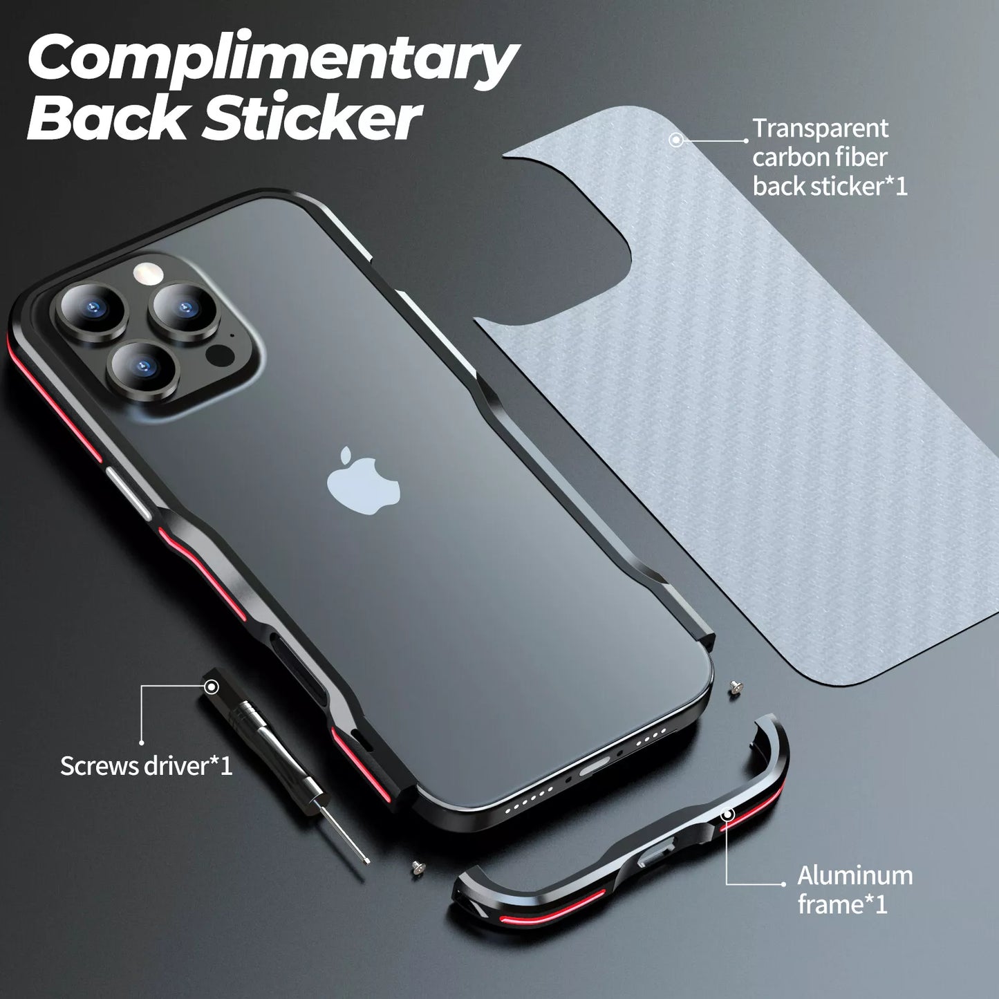 For iPhone 17 Pro Max 16e 16 15 14 13 12 Shockproof Metal Aluminum Bumper Case
