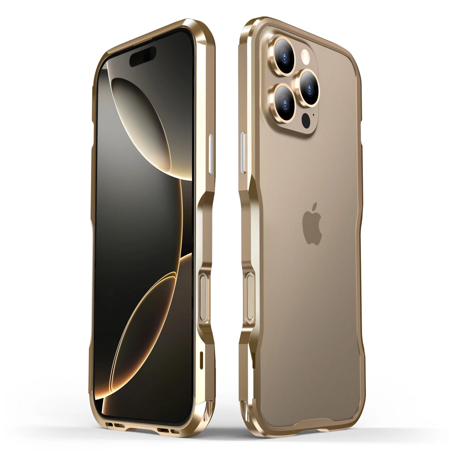For iPhone 17 Pro Max 16e 16 15 14 13 12 Shockproof Metal Aluminum Bumper Case