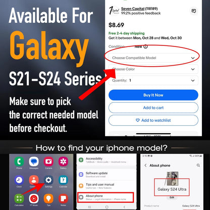 For Samsung Galaxy S25 S24 S23 S22 Ultra Shockproof Protective Rugged Case Cover