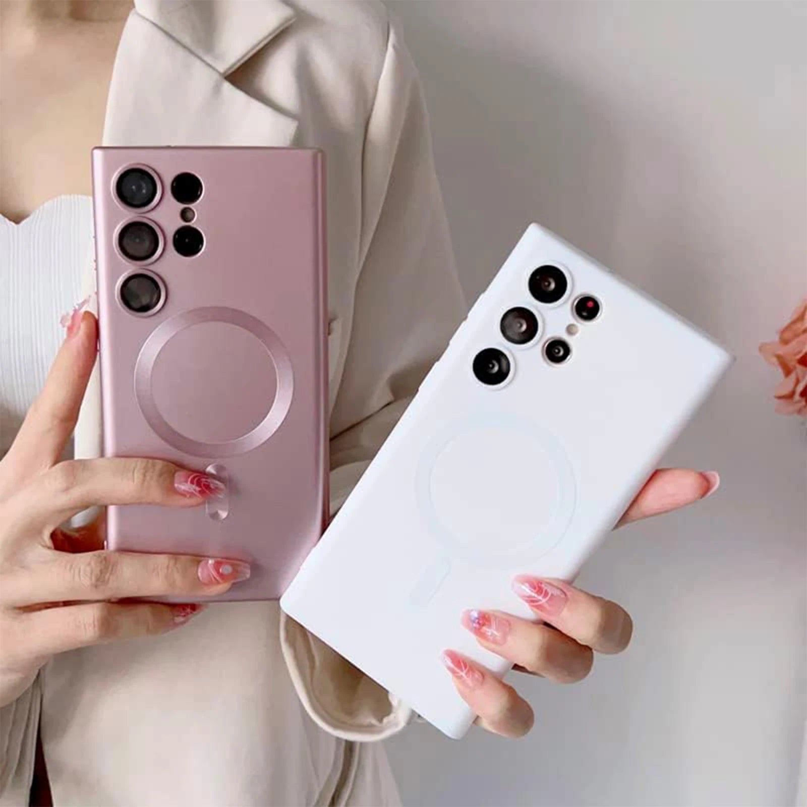 For Samsung Galaxy S25 S23 S24 Ultra S22 S21 Mag Safe Magnetic Case Lens Cover