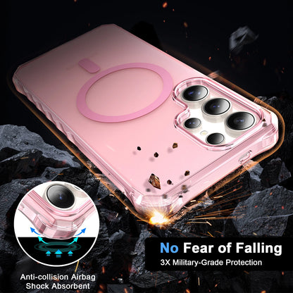 For Samsung Galaxy S25 Ultra S24+ Shockproof Matte TPU+PC Case Mag Safe Cover