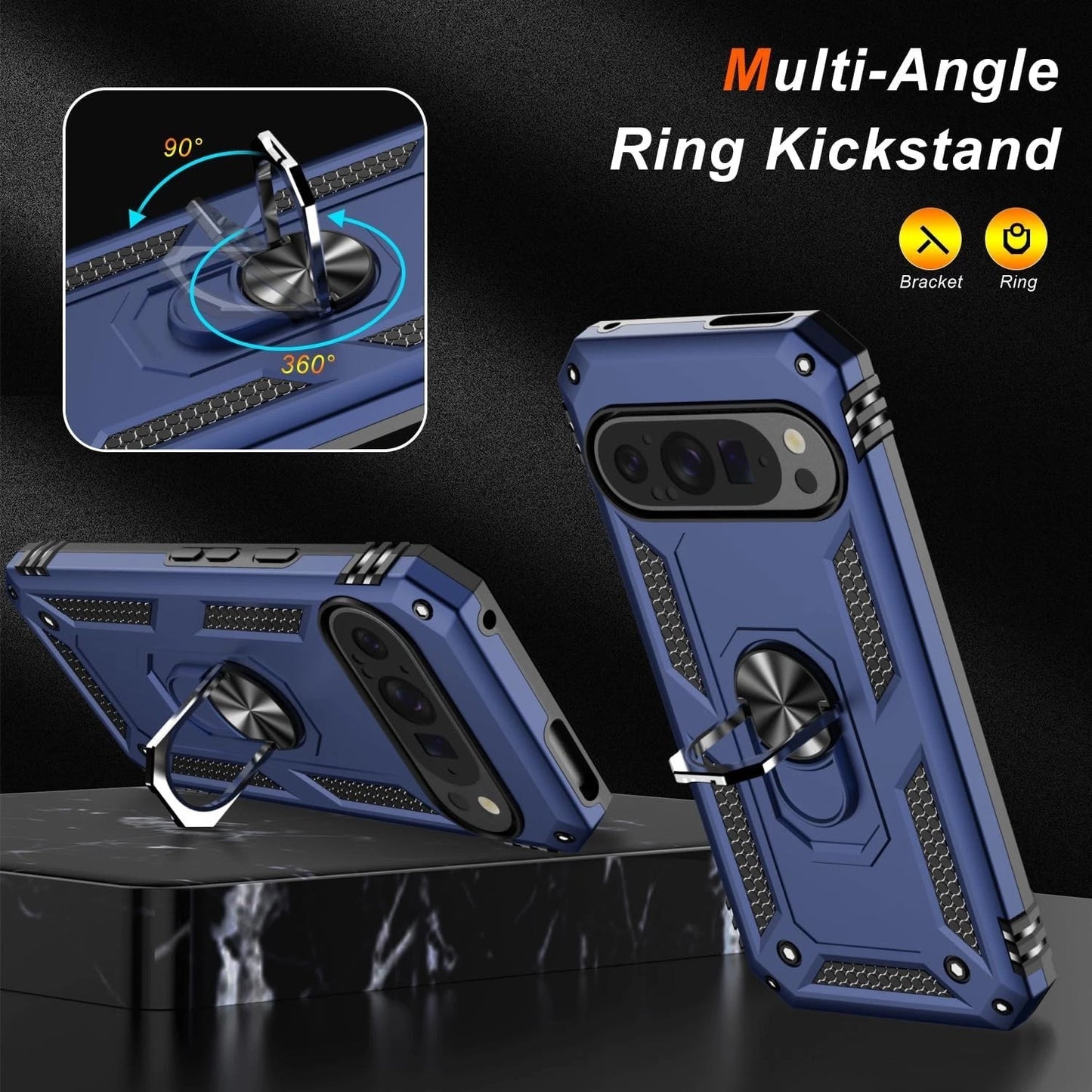 For Google Pixel 9A Case /9 Pro XL/8A/7 Phone Cover Shockproof + Tempered Glass