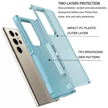 For Samsung Galaxy S25 Ultra S24 S23 FE Case Shockproof Phone Cover+Glass Screen