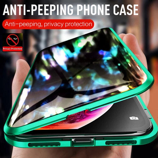 For Samsung Galaxy S25 Ultra S24+ S23 S22 S21 360�� Anti-Spy Magnetic Glass 