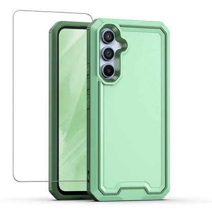 For Samsung Galaxy A16 A14 A15 A54 5G Phone Case PC+TPU Cover +Tempered Glass