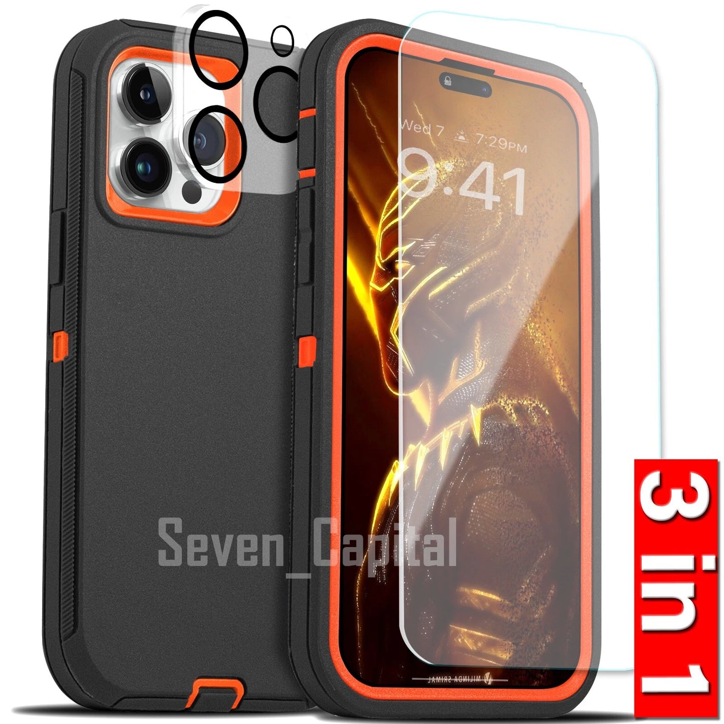Heavy Duty Shockproof Case for iPhone 17 Air 16 15 14 Pro Max - Military Grade Protection for Outdoors