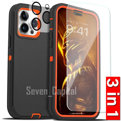 Heavy Duty Shockproof Case for iPhone 17 Air 16 15 14 Pro Max - Military Grade Protection for Outdoors