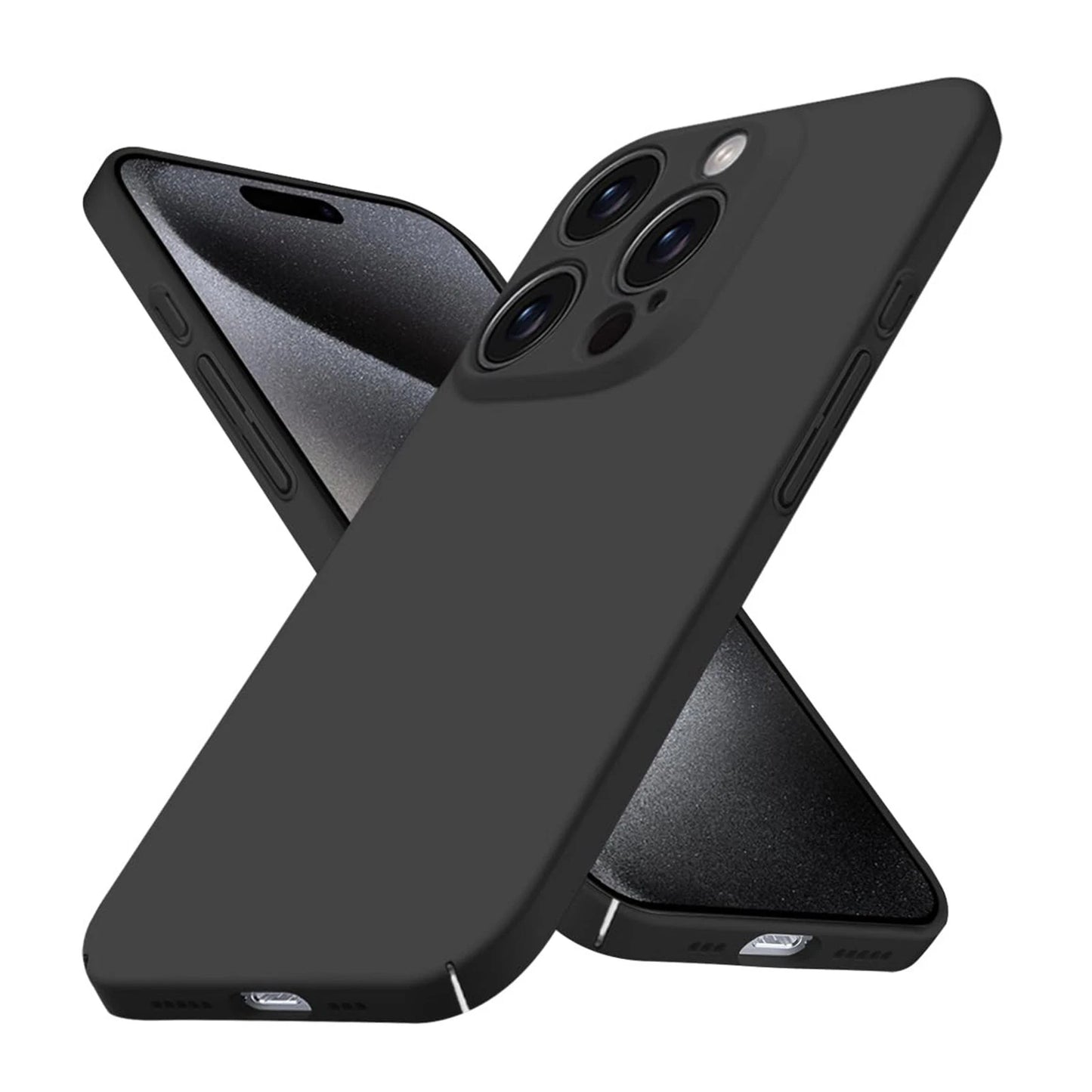 For iPhone 16 15 14 17 Pro Max 13 12 Slim Matte Hard Ultra-thin Phone Case Cover