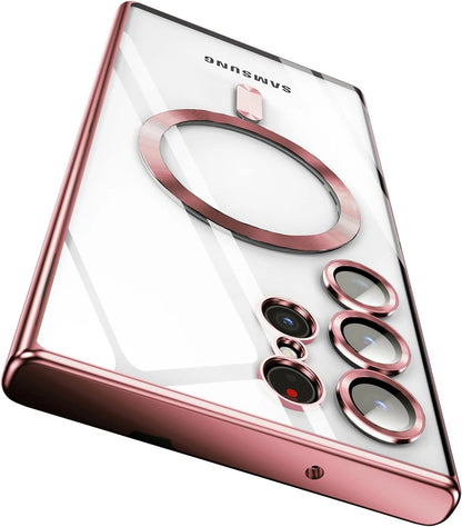 For Samsung Galaxy S25 S24 Ultra Edge Plus Clear Case Magnetic Mag Safe Cover
