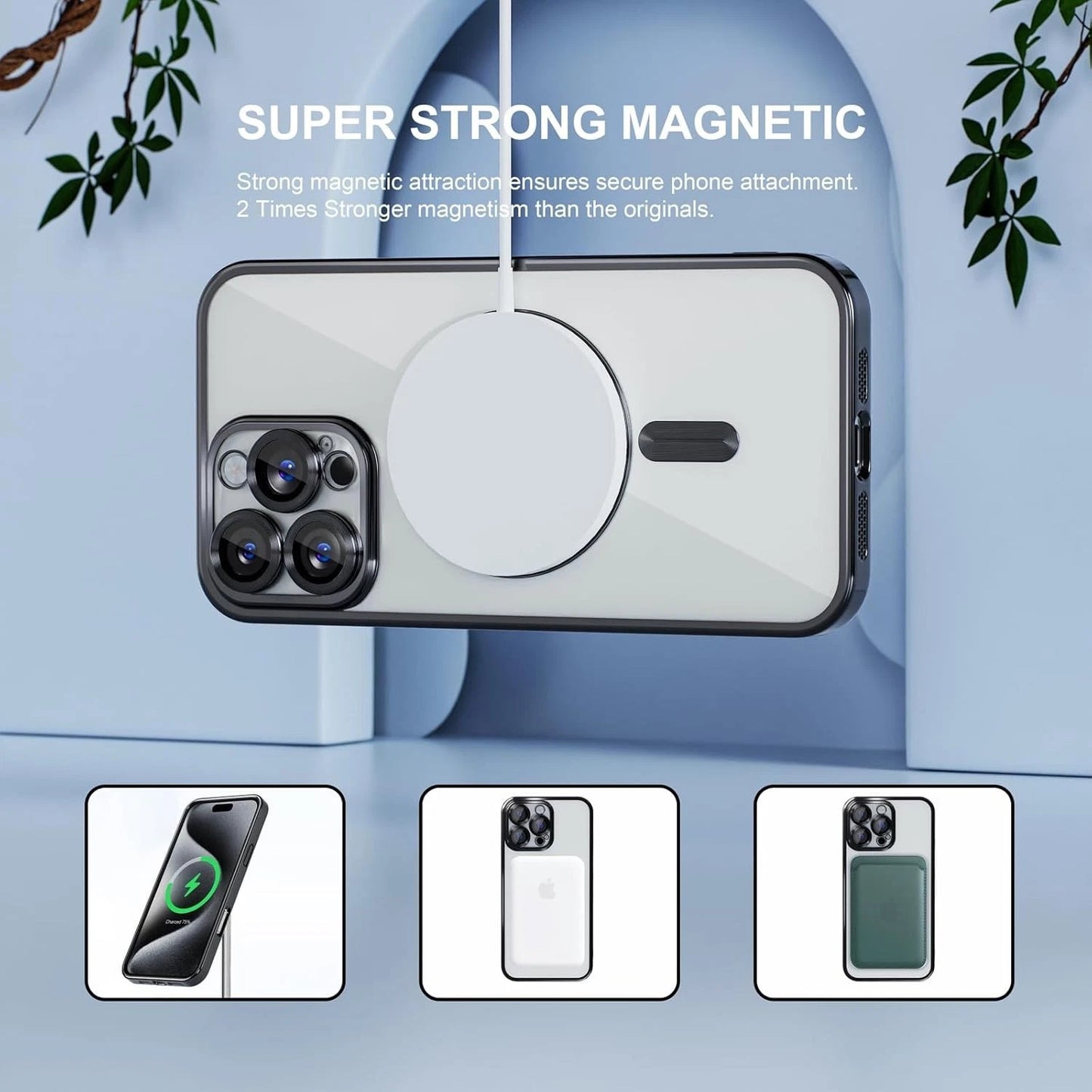 For iPhone 16 Pro Max Case 15 14 13 Phone Cover Shockproof Rugged+Tempered Glass