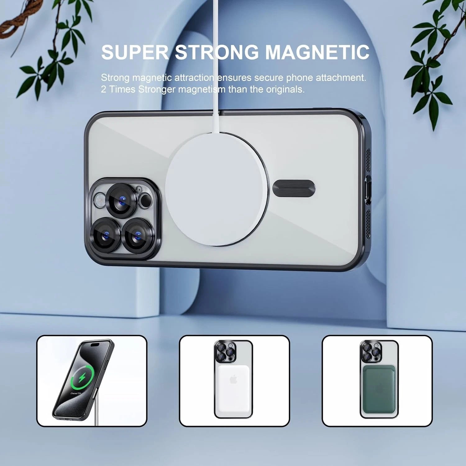 For iPhone 16 Pro Max Case 15 14 13 Phone Cover Shockproof Rugged+Tempered Glass
