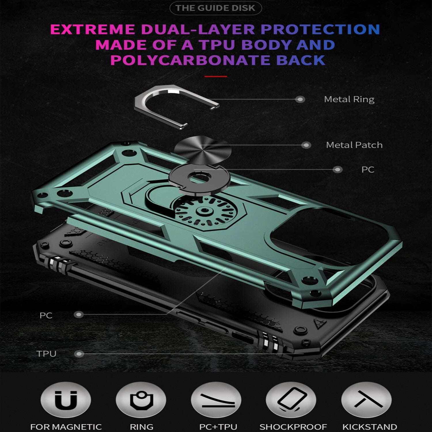 For iPhone 17 Pro Max Case 17 Pro 16 15 14 13 12 11 Phone Cover + Tempered Glass