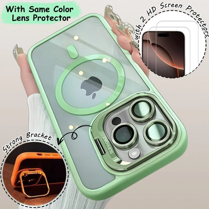 For iPhone 17 16 15 14 13 12 Pro Max Shockproof Mag Case + Lens Screen Protector