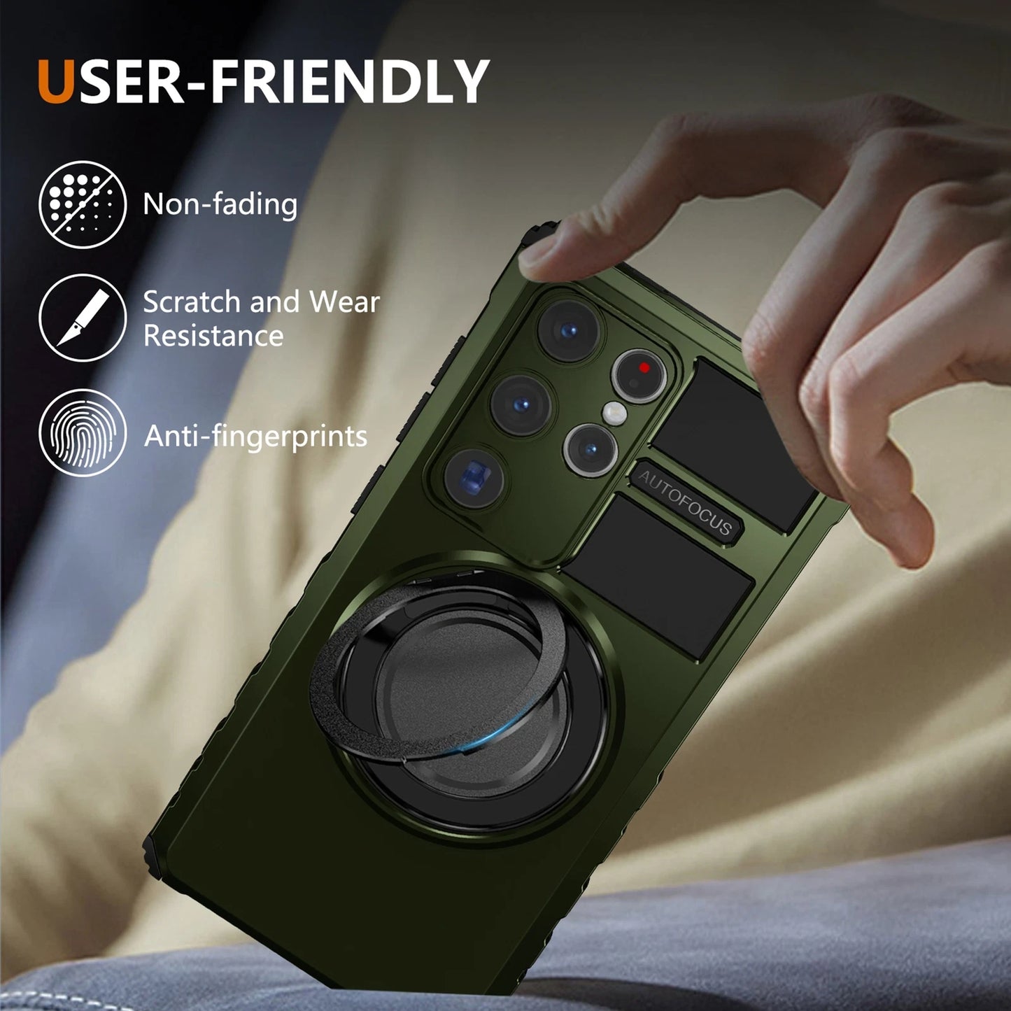 For Samsung Galaxy S24/S23/S25 Ultra Rugged Armor Phone Case + Screen Protector