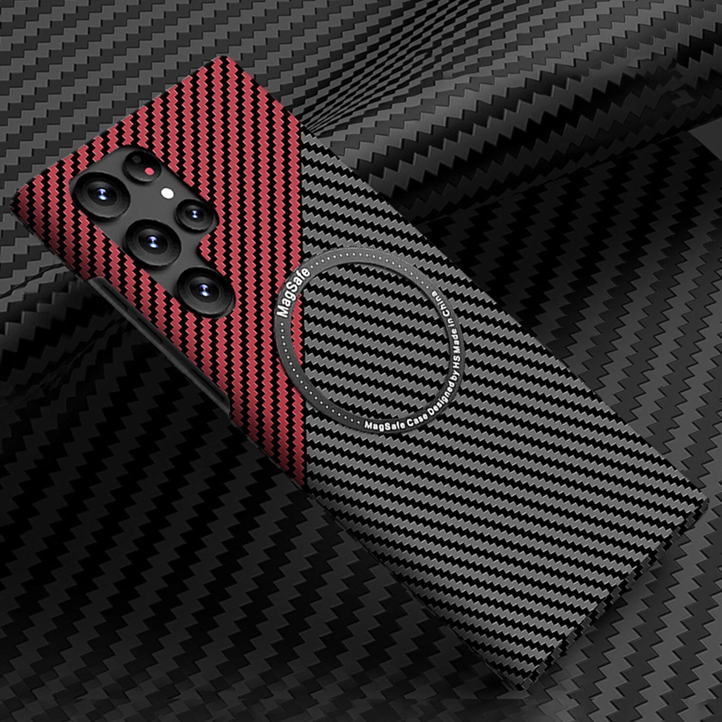For Samsung Galaxy S25 Ultra S24 S23S22 MagSafe Case Magnetic Carbon Fiber Cover