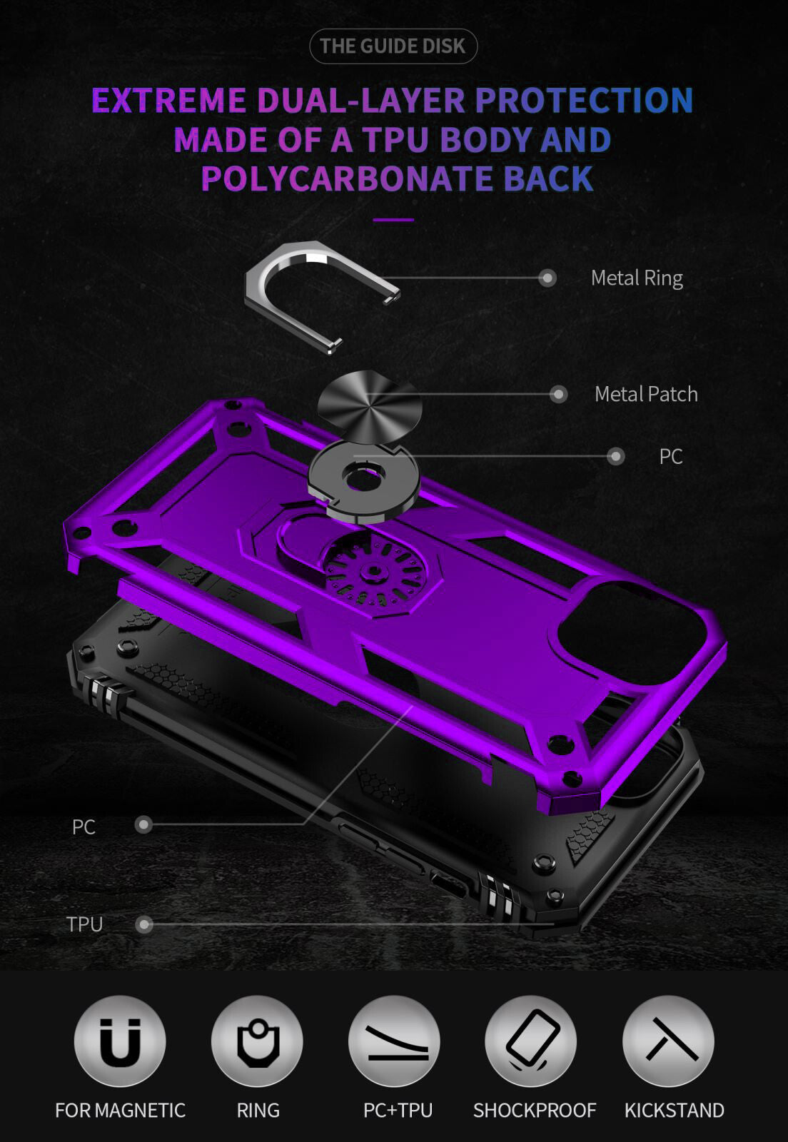 For iPhone 17 Pro Max Case 17 Pro 16 15 14 13 12 11 Phone Cover + Tempered Glass