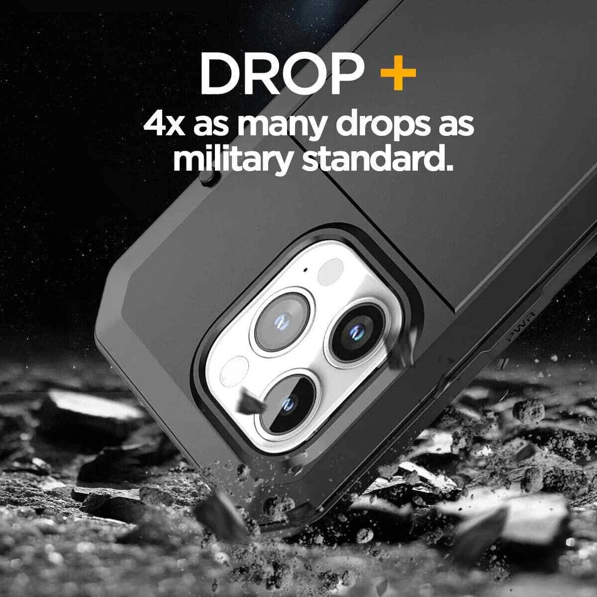 Heavy Duty Protection Armor Metal Case for iPhone 16e 16 15 14 13 12 11 Pro Max