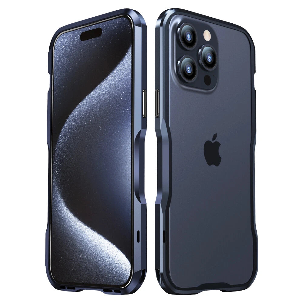 For iPhone 17 Pro Max 16e 16 15 14 13 12 Shockproof Metal Aluminum Bumper Case