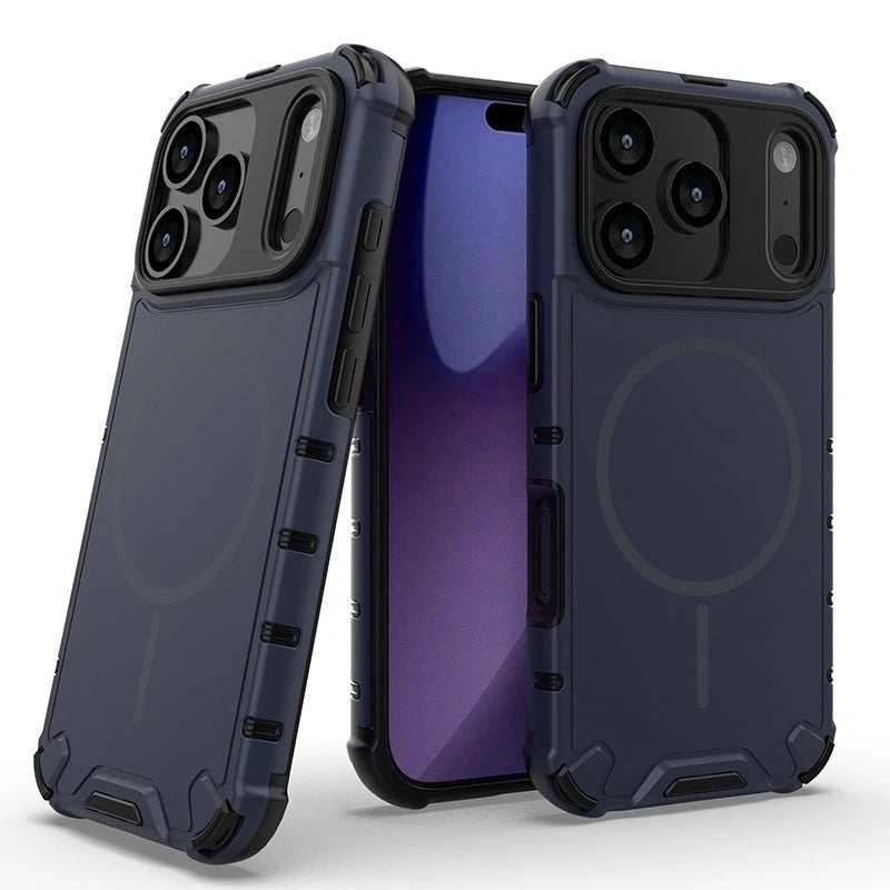 For iPhone 17 Pro Max 16 15 14 13 12 Shockproof Armor Magnetic Attraction Cover