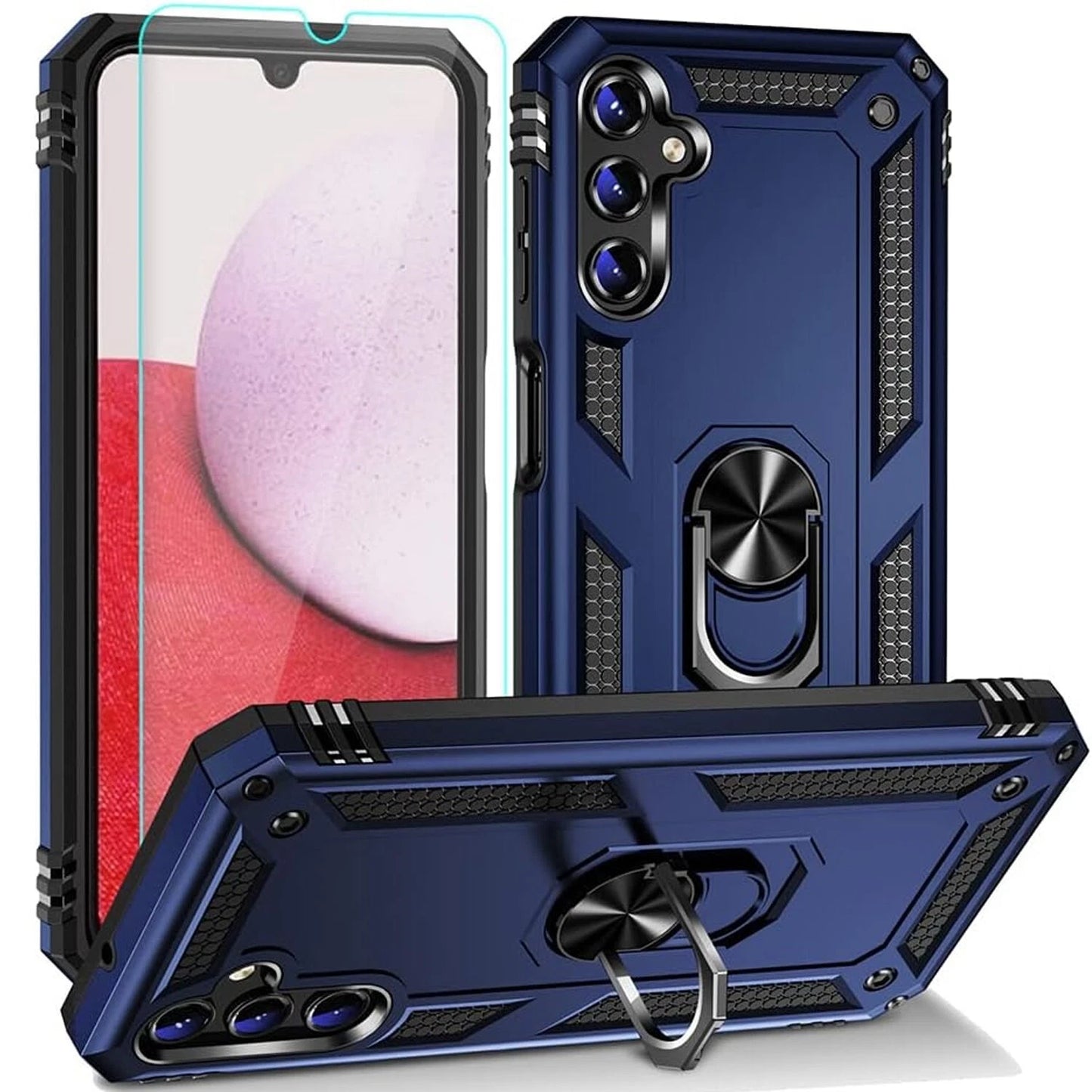 Shockproof Samsung Galaxy A16 A15 A54 5G Case - Heavy Duty Protective Cover with Screen Protector