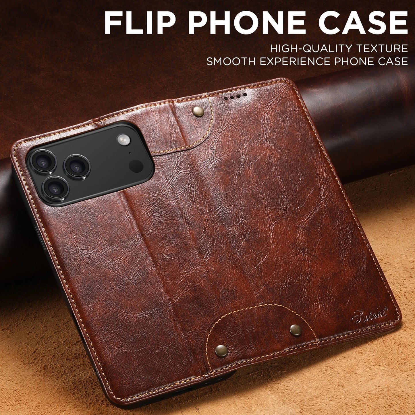 Retro PU Leather Flip Wallet Case Cover For iPhone 17 Pro Max 16 15 14 13 12 11