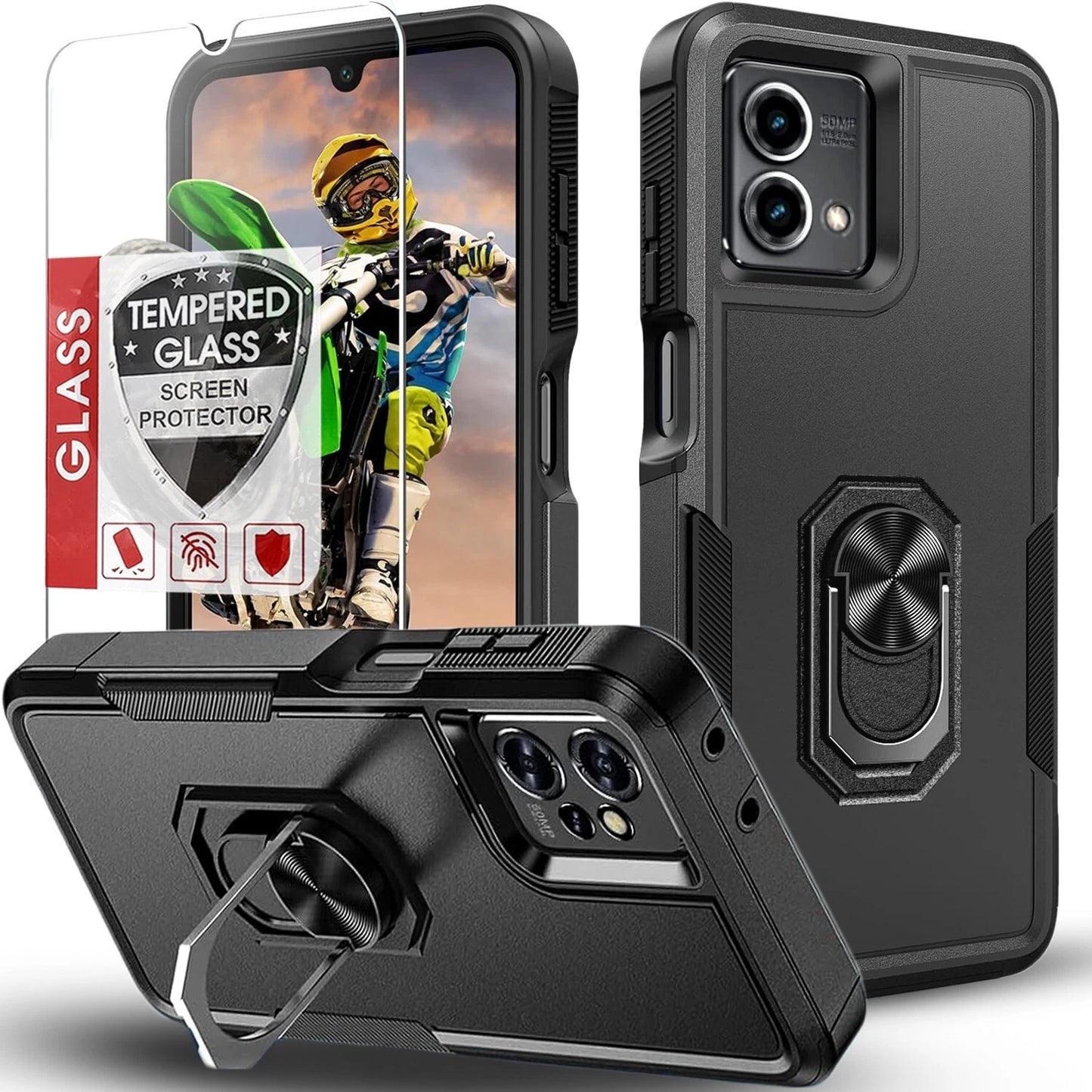 For Motorola Moto G 2025 Case /5G 2024/2023/2022 Phone Cover + Screen Protector