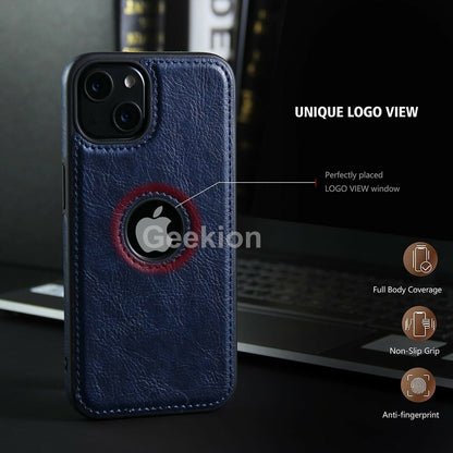 For Apple iPhone 17 16e 15 14 Plus 13 12 11 Pro X Max Case Leather Shockproof