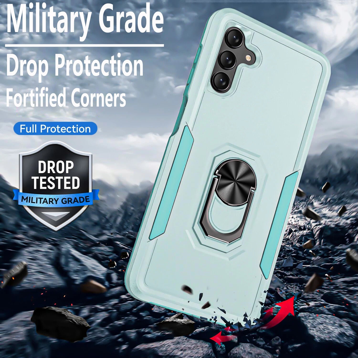 For Samsung Galaxy A16 A15 5G A14 A54 A03S A13 A32 A33 Case Phone Cover + Glass