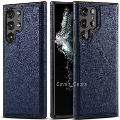 Shockproof Slim Leather Case For Samsung Galaxy S25 S24 S23 S22 Plus Ultra Cover